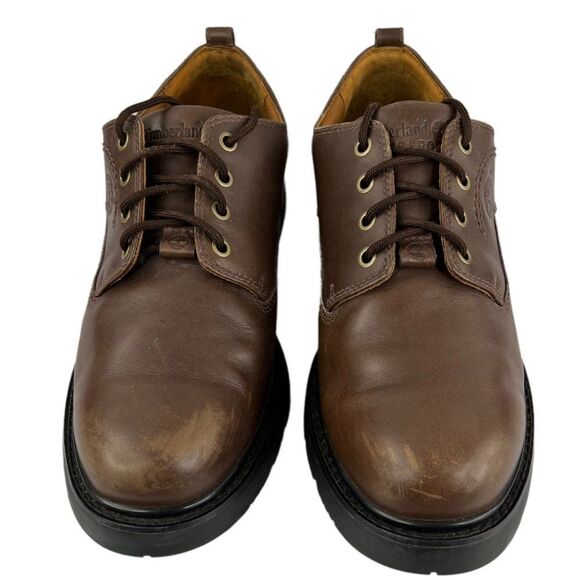 Timberland Men's Classic Waterproof Brown Leather Oxford  Size 11.5 - Picture 3 of 16